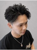 爽やかアップバング刈り上げショート