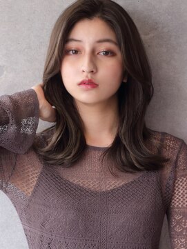 ソラ 表参道(SORA) 外ハネセミロング 鎖骨ミディアム ダークグレージュ