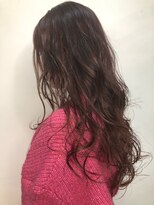 フロート 小阪店(float) ラベンダーカラー_マロンベージュ Aラインボブ かきあげ