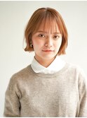 顔型別ヘアスタイル特集/マロンベージュ/Aラインボブ/新宿