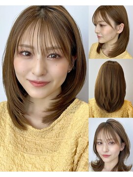 アフロート ルヴア(AFLOAT RUVUA) 30/40/50/60代人気★小顔効果★さらっとひし形ミディ　京佳