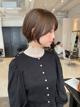 ガレージ バイ グリーン 原宿 表参道(Garage by green) 【loki】ショートボブ×モカブラウン