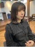 大人可愛いイメチェンモードヘアダークアッシュチェリーブラウン