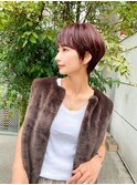 大人くびれショート/レッドブラウン/ひし形ショート[池袋駅]