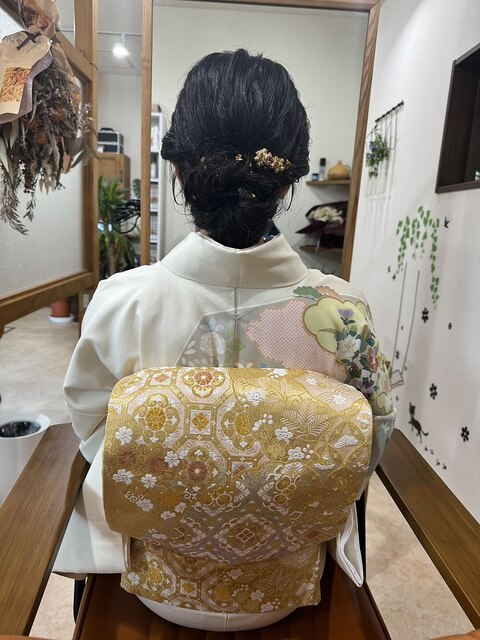 ヘアアレンジ留袖着付け