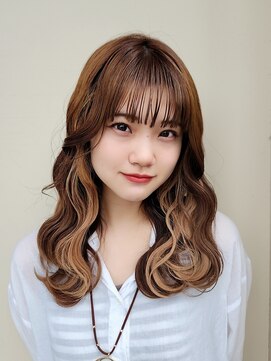 アフロート ギンザ(AFLOAT GINZA) 【Nanako。】波巻きヘアパッツン前髪