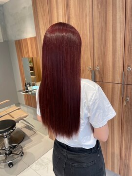 ガリカ 博多(Gallica) 【長まなみ】色落ちもかわいい◎艶髪レッドカラー