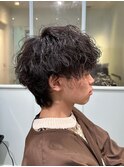 波巻きパーマ/波巻きスパイラル/マッシュ/ツーブロック