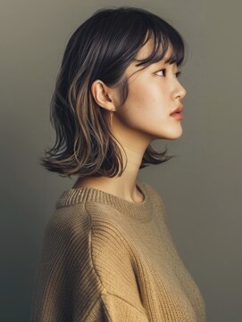 アルトリスト(Altruist Aging×HAIR&SPA) ★ダークアッシュ大人ガーリーボブ着物ミディアムレイヤーカット