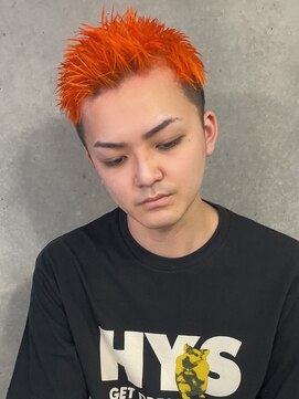 リア 原宿(Rea) スパイキーショート+オレンジカラー #オレンジ #ザクザク