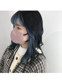 水色インナーカラー #透明感カラー/髪質改善