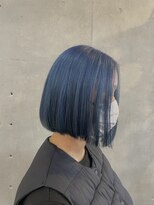 ネオリーブカフ 鶴ヶ峰店(Neolive caff)&nbsp;ディープブルー　ダブルカラー　ハイトーン