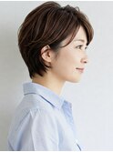 40代/50代/60代ひし形小顔ショートボブ絶壁解消白髪ぼかし△17