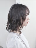 *ゆるふわパーマボブウェーブニュアンスパーマ大人ボブパーマ