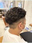 オールバックパーマ