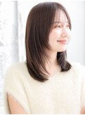 武蔵小杉/髪質改善/ココアグレージュ!ミディアムレイヤーカットf