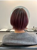 ピンクパープルダブルカラーインナーカラーケアブリーチ