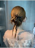 【ロープアレンジカチモリ】結婚式/銀座/ヘアセット/カチモリ