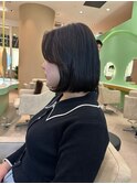 乾かすだけで整う、横顔美人の丸みボブ