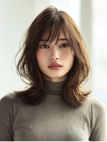 ダル 渋谷/表参道(DAL.)&nbsp;レイヤーカット/顔周りカット/触覚/グレージュ/韓国巻き