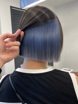 ルーブ トウキョウ(Loob. TOKYO) デザインカラー黒髪インナーカラーピンクアンブレラカラー韓国