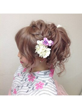 アールブルー 六本木店(R-blue) 浴衣☆あみこみカールアップ