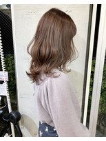 リコバイアフロート(riko by afloat)&nbsp;可愛いレイヤーカット×透明感ピンクベージュ【riko立野】