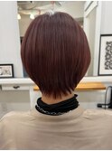 艶ピンクブラウンショート