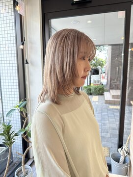 ギフト(GIFT) やわらかいbeige color ブリーチカラー　ベージュカラー