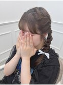リボンで可愛く*編みおろしツイン*新井