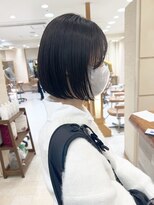 モリオ フロム ロンドン サッポロファクトリー店(morio FROM LONDON)&nbsp;【morio】札幌ボブ　自然な丸みのぱつっと黒髪ボブ