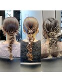 編み下ろしアレンジ/みなとみらいヘアセット/関内ヘアセット
