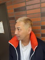 銀座マツナガ 神田店&nbsp;30代40代メンズ刈り上げフェードスタイルかき上げ短髪ワイルド