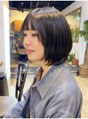 【粕屋】姫カットボブ/レイヤーボブ/ダークアッシュ