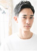 30代40代ブラックアップバングツーブロックショートY上尾
