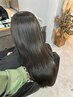 髪質改善ストレート＋カット　￥19000