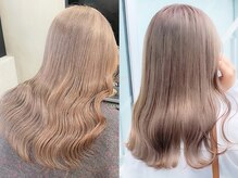 透明感たっぷりグレージュ☆ブリーチカラー