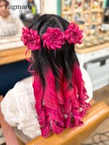 タグマル&nbsp;追加料金あり！お花6個のハーフアップ☆2個以上事前予約のみ