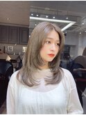 髪質改善縮毛矯正レイヤーカット顔周り前髪韓国ミニウルフ/池袋