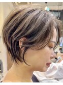 10代20代30代40代小顔顔まわり似合わせ耳かけショート