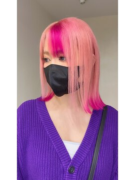 ソルバイジゼル(sol by gisele) 仙台ピンクデザインカラーハイトーンブリーチリタッチ