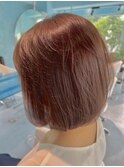 ピンクベージュナチュラルボブ