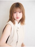ラフウェーブ×ミルクティーマロンベージュ