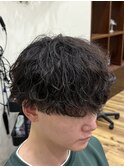波巻きパーマ