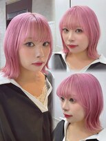 リミットバイアフィナー 大宮店(limit by Afinar) ペールピンク/ケアブリーチ/くびれボブ