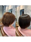 【髪質改善美髪矯正】髪質改善×縮毛矯正