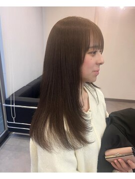 レム 長野青木島店(REM) brown beige × layer cut