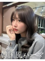 アミー 池袋(Ammy) コテ巻き風パーマ /韓国風パーマ/ベージュカラー/レイヤーカット