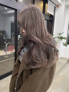 ノートエートル 西金沢(Nought etre) 10代20代ハイトーンミルクティーグレージュ艶髪ミルクティカラー