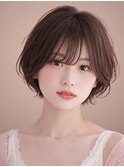 抜け感ショートボブ×透明感カラー